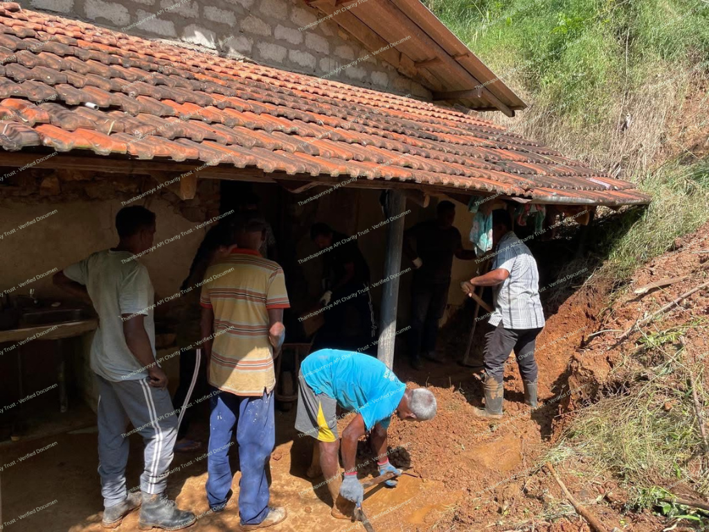 Home foundation and wall severely damaged by erosion