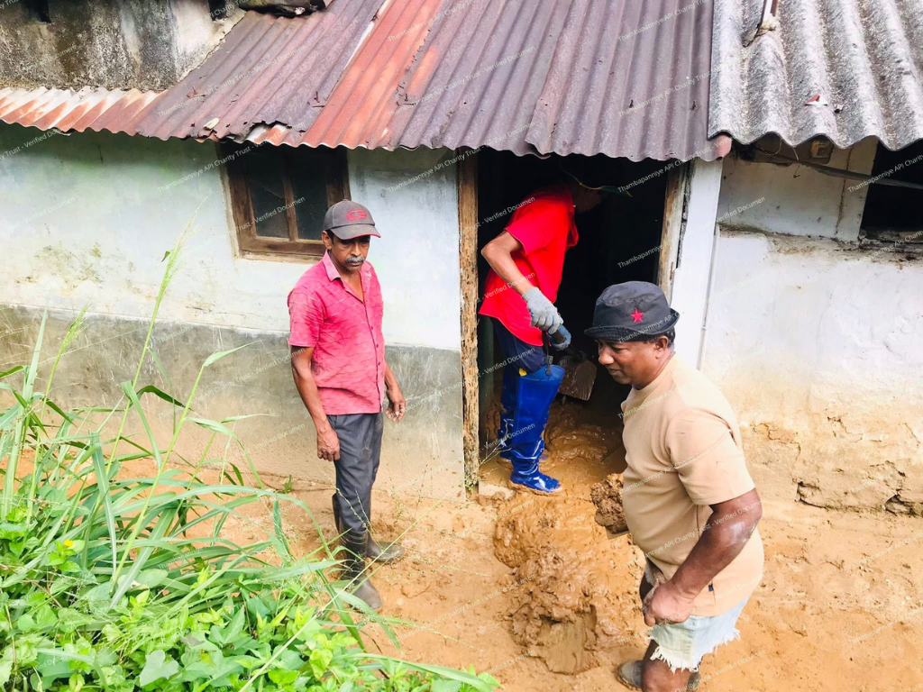 Elderly resident affected by cyclone damage
